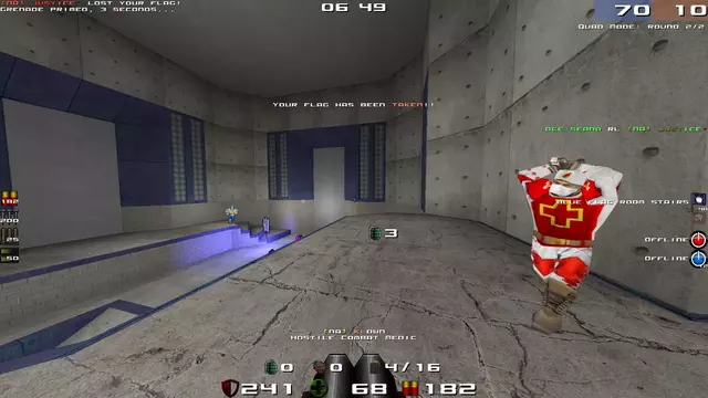 Enemy medic attempts to infect defending soldier